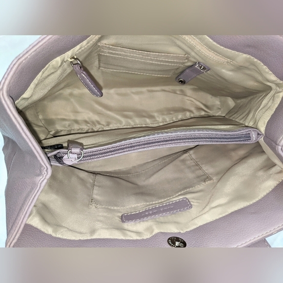 Nine West Lavender Vegan Leather Shoulder Bag Tote + Phone Pouch Y2K - Picture 5 of 8